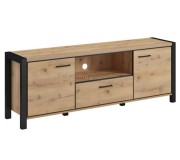 Tumba pentru TV Helvetia Aktiv №41 2D1S (Taurus Oak/Black Matt)