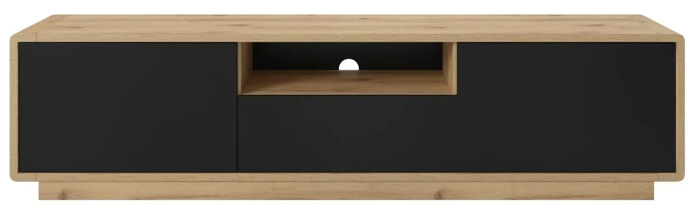 Tumba pentru TV Helvetia Aston №39 2D1S (Black Matt/Taurus Oak)
