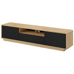 Tumba pentru TV Helvetia Aston №40 2D1S (Black Matt/Taurus Oak)