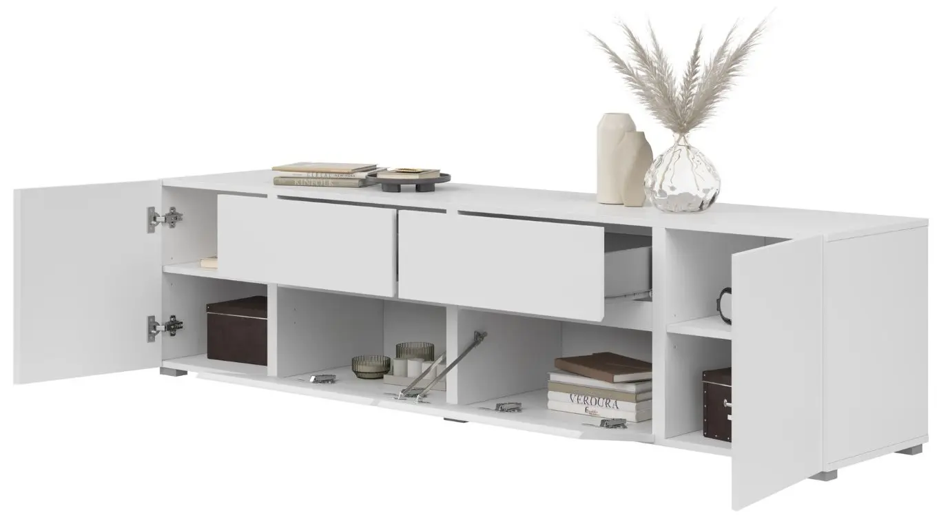 Tumba pentru TV Helvetia Asymetric 2497OA39 (White)