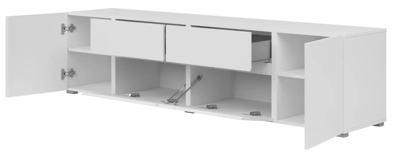 Tumba pentru TV Helvetia Asymetric 2497OA39 (White)