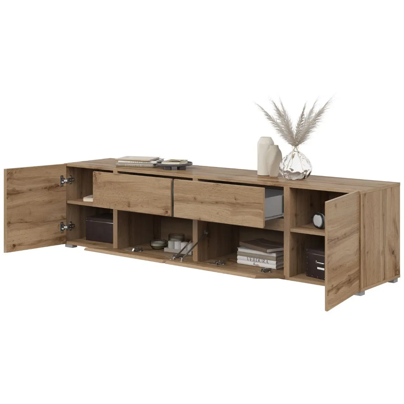 Tumba pentru TV Helvetia Asymetric 24N0OA39 (Wotan Oak) - 5