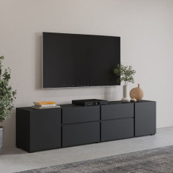 Tumba pentru TV Helvetia Asymetric 24W3OA39 (Black Onyks)
