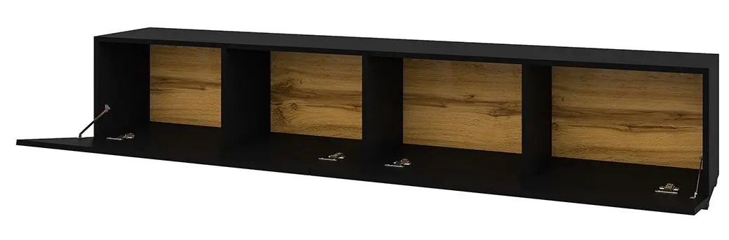 Tumba pentru TV Helvetia Ava №40 (Black/Wotan Oak)