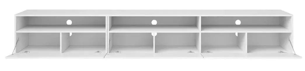 Tumba pentru TV Helvetia Baros №40 3D (White/White Gloss)