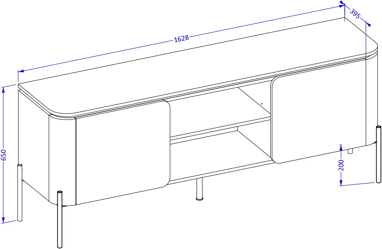 Tumba pentru TV Helvetia Bello 24COOB40 (Congo/Black)