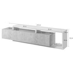 Тумба РТВ Helvetia Bota №40 1S (Anthracite/Ribbeck Oak) Thumb