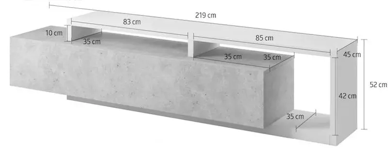 Tumba pentru TV Helvetia Bota №40 1S(Spruce Appenzeller/Matera Anthracite)
