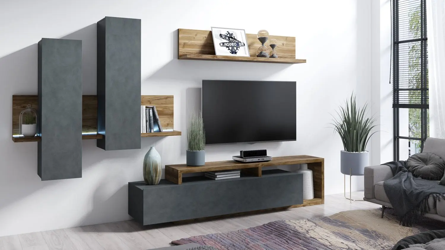 Tumba pentru TV Helvetia Bota №40 1S(Spruce Appenzeller/Matera Anthracite)