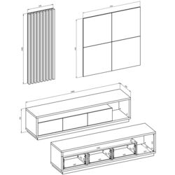 Tumba pentru TV Helvetia Celine 24N2LR09 2.0 (Black Matt/Wotan Oak) Thumb