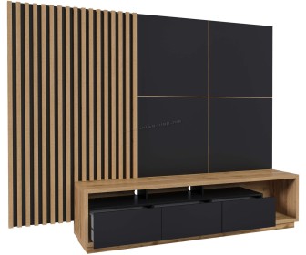 Tumba pentru TV Helvetia Celine 24N2LR10 2.5 (Black Matt/Wotan Oak)