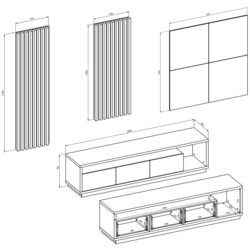 Тумба РТВ Helvetia Celine 24NALR10 2.5 (White Gloss/Wotan Oak) Thumb