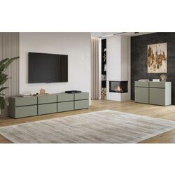 Тумба РТВ Helvetia Cross 24GWMY40 4K4S (Green/Black) Thumb