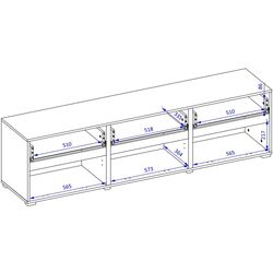 Тумба РТВ Helvetia Cross 24GWMY41 3K3S (Green/Black) Thumb