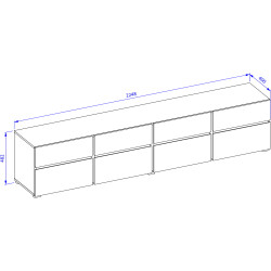 Тумба РТВ Helvetia Cross 24N9MY40 (Wotan Oak/White) Thumb
