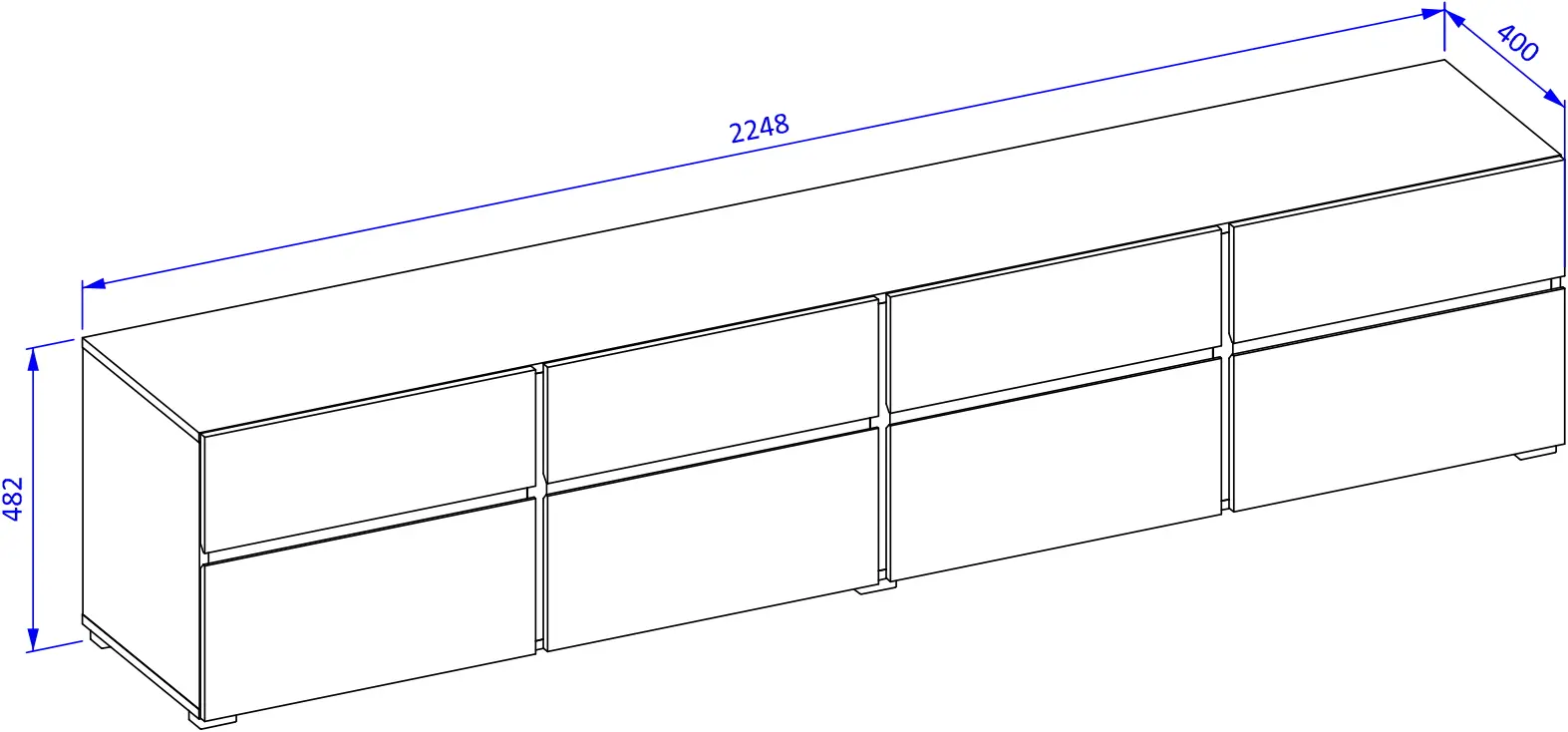 Тумба РТВ Helvetia Cross 24N9MY40 (Wotan Oak/White) - 6