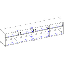 Тумба РТВ Helvetia Cross 24N9MY40 (Wotan Oak/White) Thumb