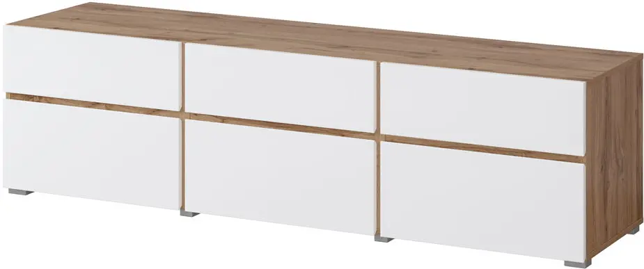 Tumba pentru TV Helvetia Cross 24N9MY41 (Wotan Oak/White)