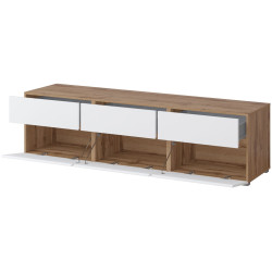 Tumba pentru TV Helvetia Cross 24N9MY41 (Wotan Oak/White) Thumb