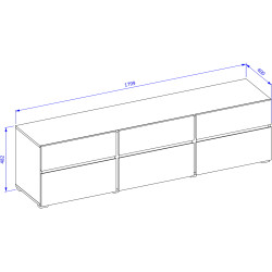 Tumba pentru TV Helvetia Cross 24N9MY41 (Wotan Oak/White) Thumb