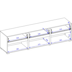 Tumba pentru TV Helvetia Cross 24N9MY41 (Wotan Oak/White) Thumb