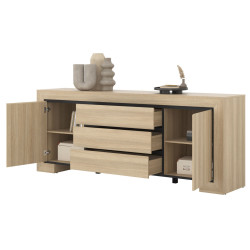 Tumba pentru TV Helvetia Cuba II 24DEOC25 (Elegant Oak/Black) Thumb