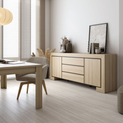 Tumba pentru TV Helvetia Cuba II 24DEOC25 (Elegant Oak/Black) Thumb