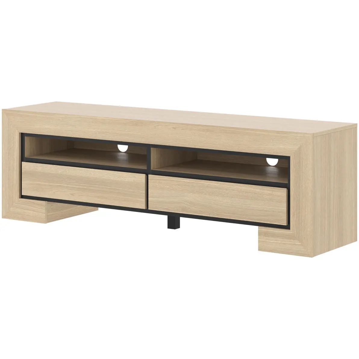 Tumba pentru TV Helvetia Cuba II 24DEOC40 (Elegant Oak/Black) - 2