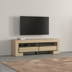 Tumba pentru TV Helvetia Cuba II 24DEOC40 (Elegant Oak/Black)