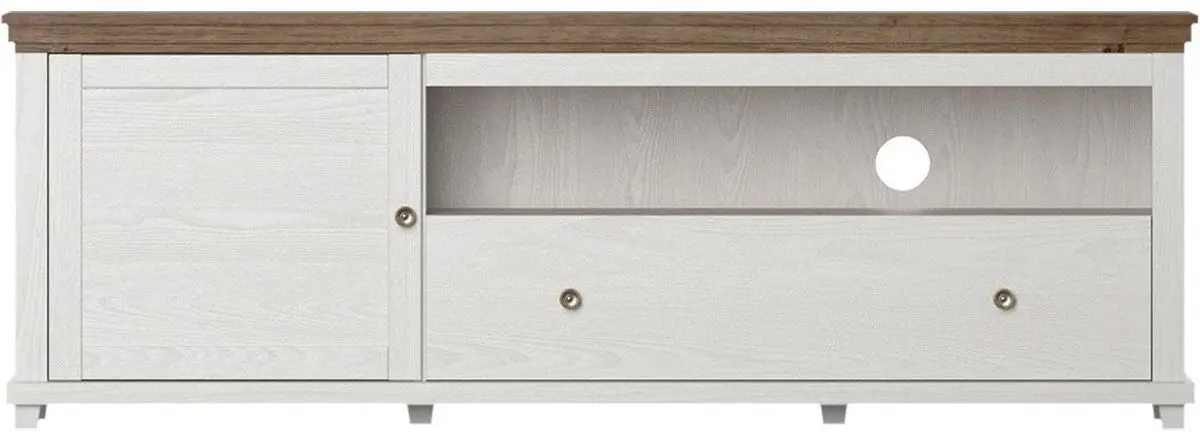 Tumba pentru TV Helvetia Evora №40 1D1S (Ash Abisko White/Lefkas Oak)