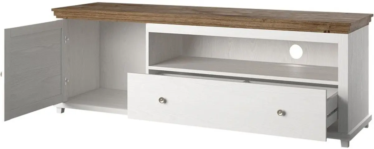 Tumba pentru TV Helvetia Evora №40 1D1S (Ash Abisko White/Lefkas Oak)