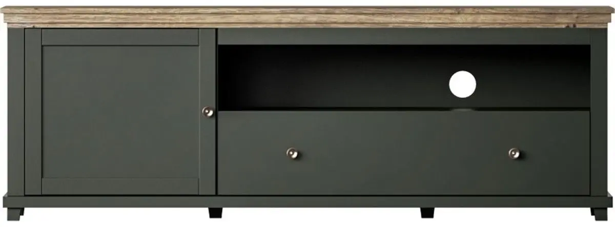 Tumba pentru TV Helvetia Evora №40 1D1S (Green/Lefkas Oak)