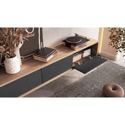 Tumba pentru TV Helvetia Frida 180 (Anthracite/Natural Oak) Thumb