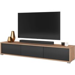 Tumba pentru TV Helvetia Frida 180 (Anthracite/Natural Oak) Thumb
