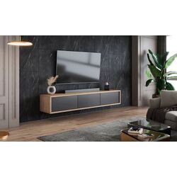 Tumba pentru TV Helvetia Frida 180 (Anthracite/Natural Oak) Thumb