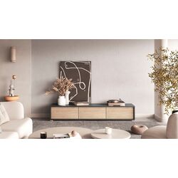 Tumba pentru TV Helvetia Frida 180 (Oak/Anthracite) Thumb