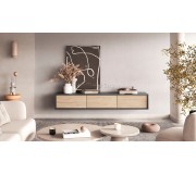 Tumba pentru TV Helvetia Frida 180 (Oak/Anthracite)