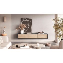 Tumba pentru TV Helvetia Frida 180 (Oak/Anthracite) Thumb