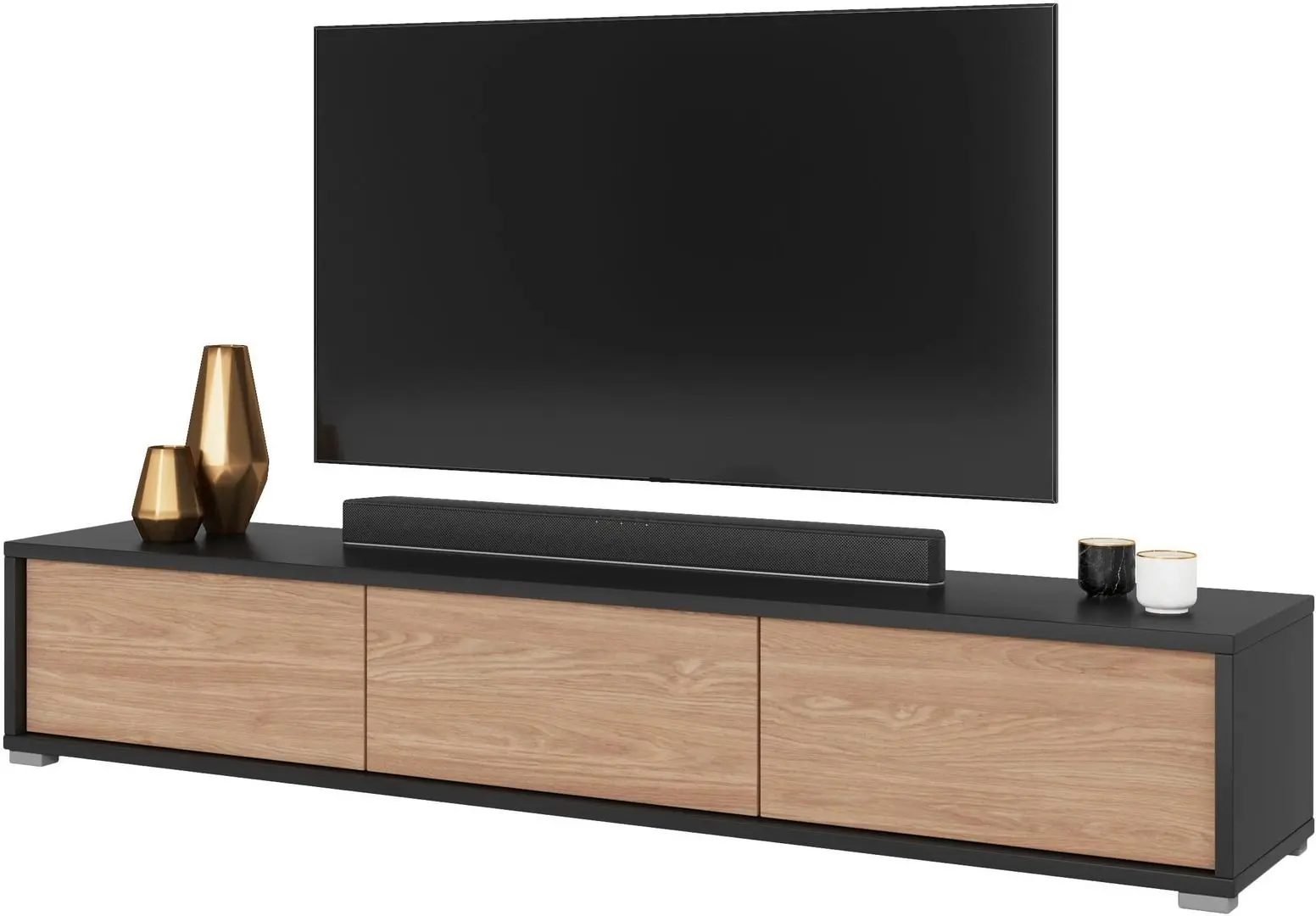 Tumba pentru TV Helvetia Frida 180 (Oak/Anthracite) - 6