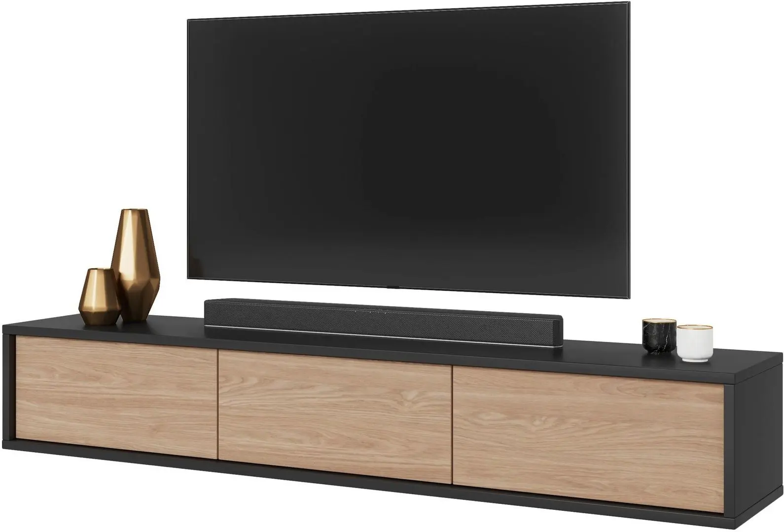 Tumba pentru TV Helvetia Frida 180 (Oak/Anthracite) - 7