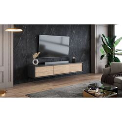 Tumba pentru TV Helvetia Frida 180 (Oak/Anthracite) Thumb