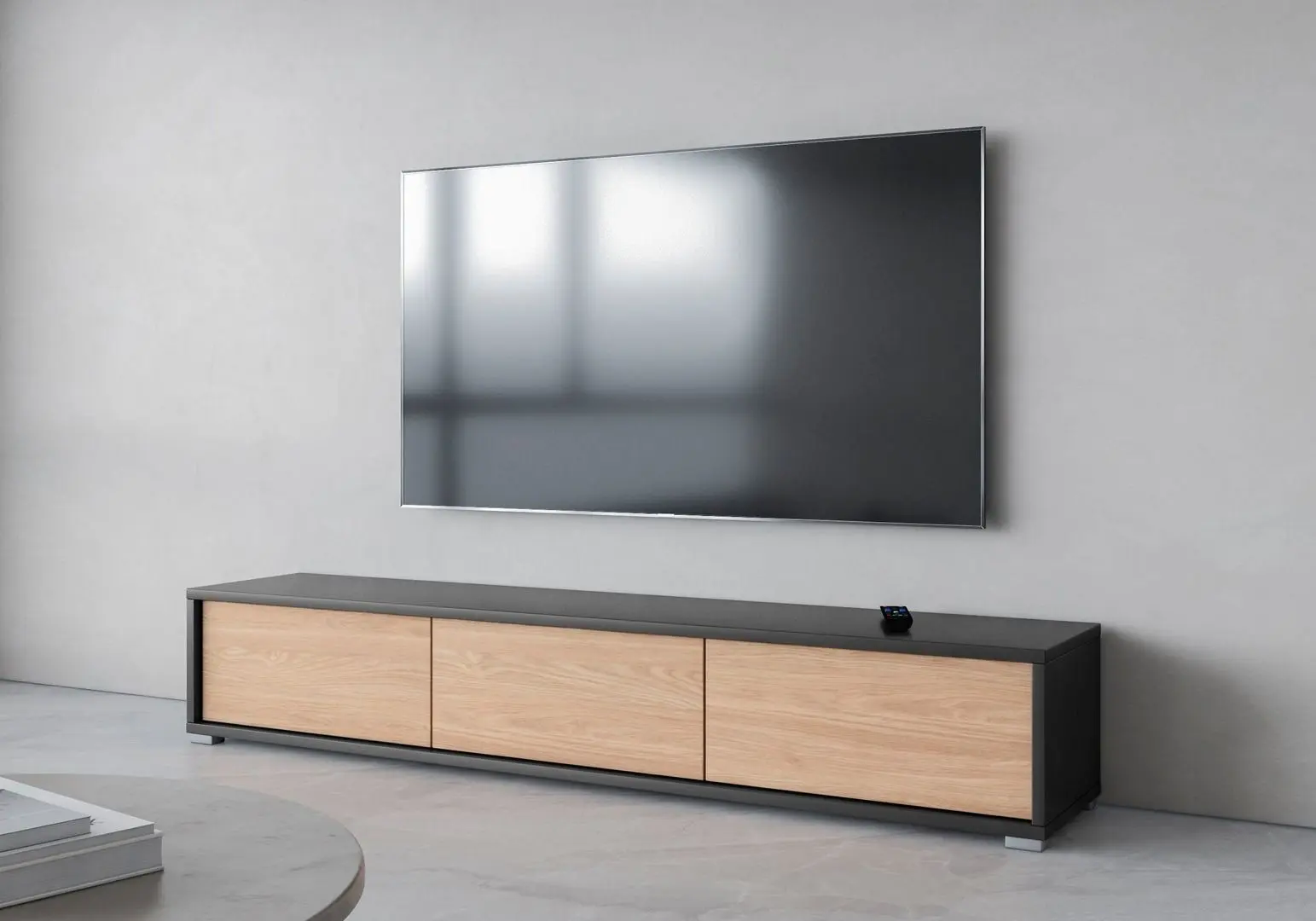 Tumba pentru TV Helvetia Frida 180 (Oak/Anthracite) - 9