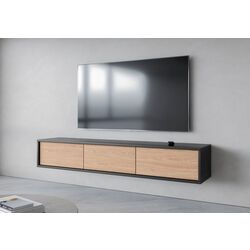 Tumba pentru TV Helvetia Frida 180 (Oak/Anthracite) Thumb