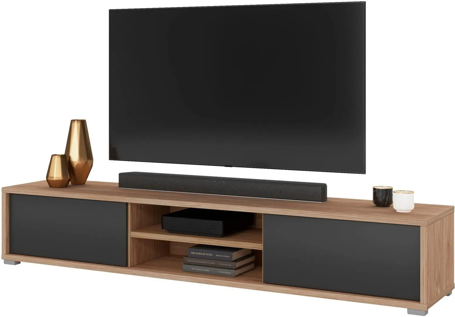 Тумба РТВ Helvetia Frida 2D (Anthracite/Oak)