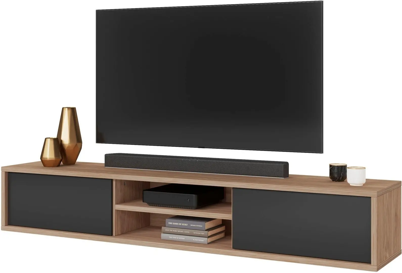 Тумба РТВ Helvetia Frida 2D (Anthracite/Oak)