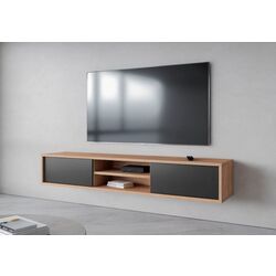 Тумба РТВ Helvetia Frida 2D (Anthracite/Oak) Thumb