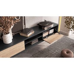 Тумба РТВ Helvetia Frida 2D (Natural Oak/Anthracite) Thumb