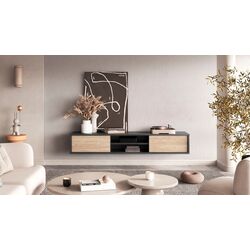 Тумба РТВ Helvetia Frida 2D (Natural Oak/Anthracite) Thumb