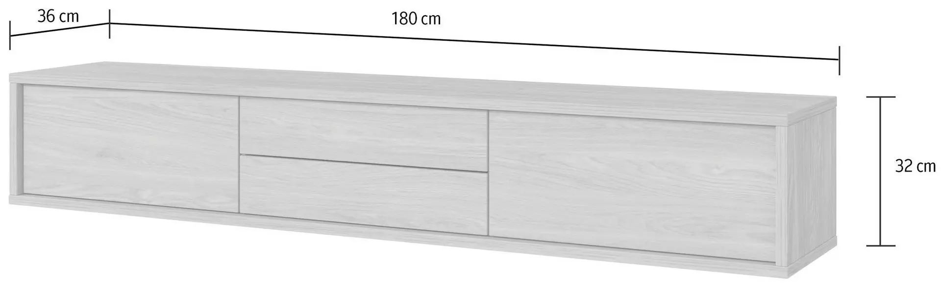 Тумба РТВ Helvetia Frida 2D2S (Anthracite/Natural Oak)