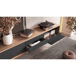 Тумба РТВ Helvetia Frida 2D2S (Anthracite/Natural Oak) Thumb